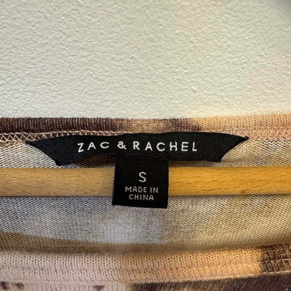 Zac & Rachel women’s brown tie dye oversized top with balloon sleeve size smalll - Picture 5 of 13